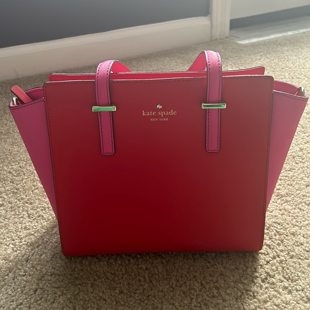 Kate Spade Red and Pink Crossbody Bag